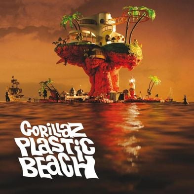Gorillaz featuring Mick Jones & Paul Simonon — Plastic Beach cover artwork