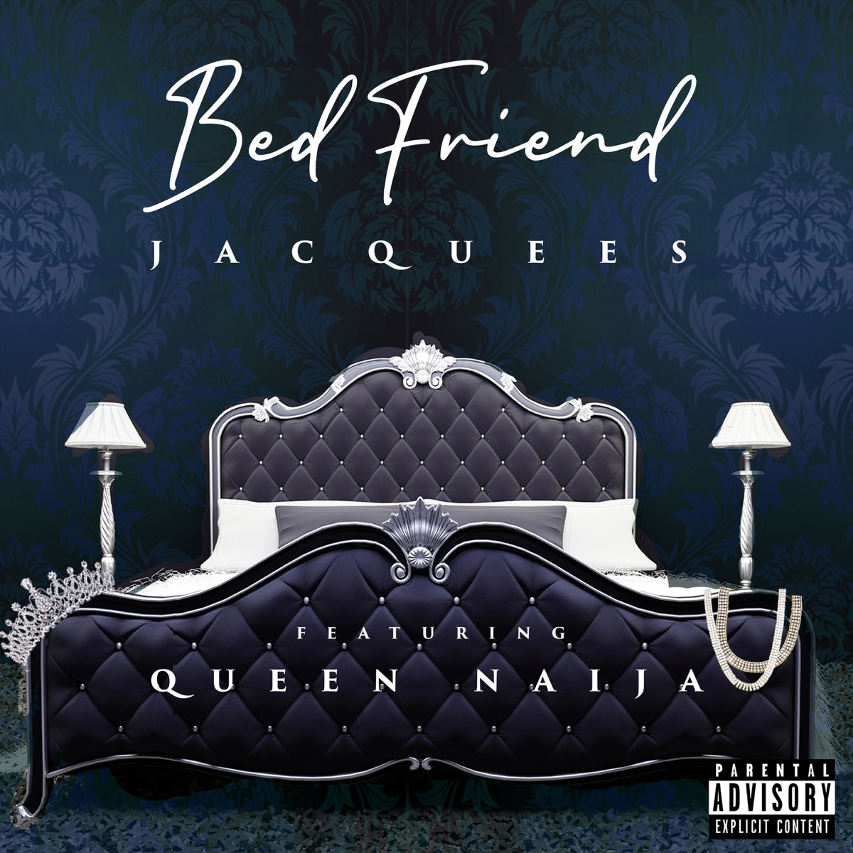 Jacquees featuring Queen Naija — Bed Friend cover artwork