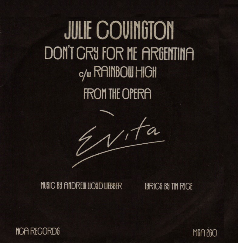 Julie Covington — Don&#039;t Cry for Me Argentina cover artwork