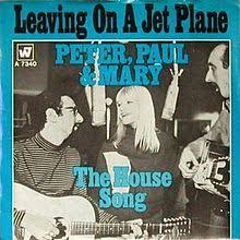 Peter & Paul and Mary Leaving on a Jet Plane cover artwork