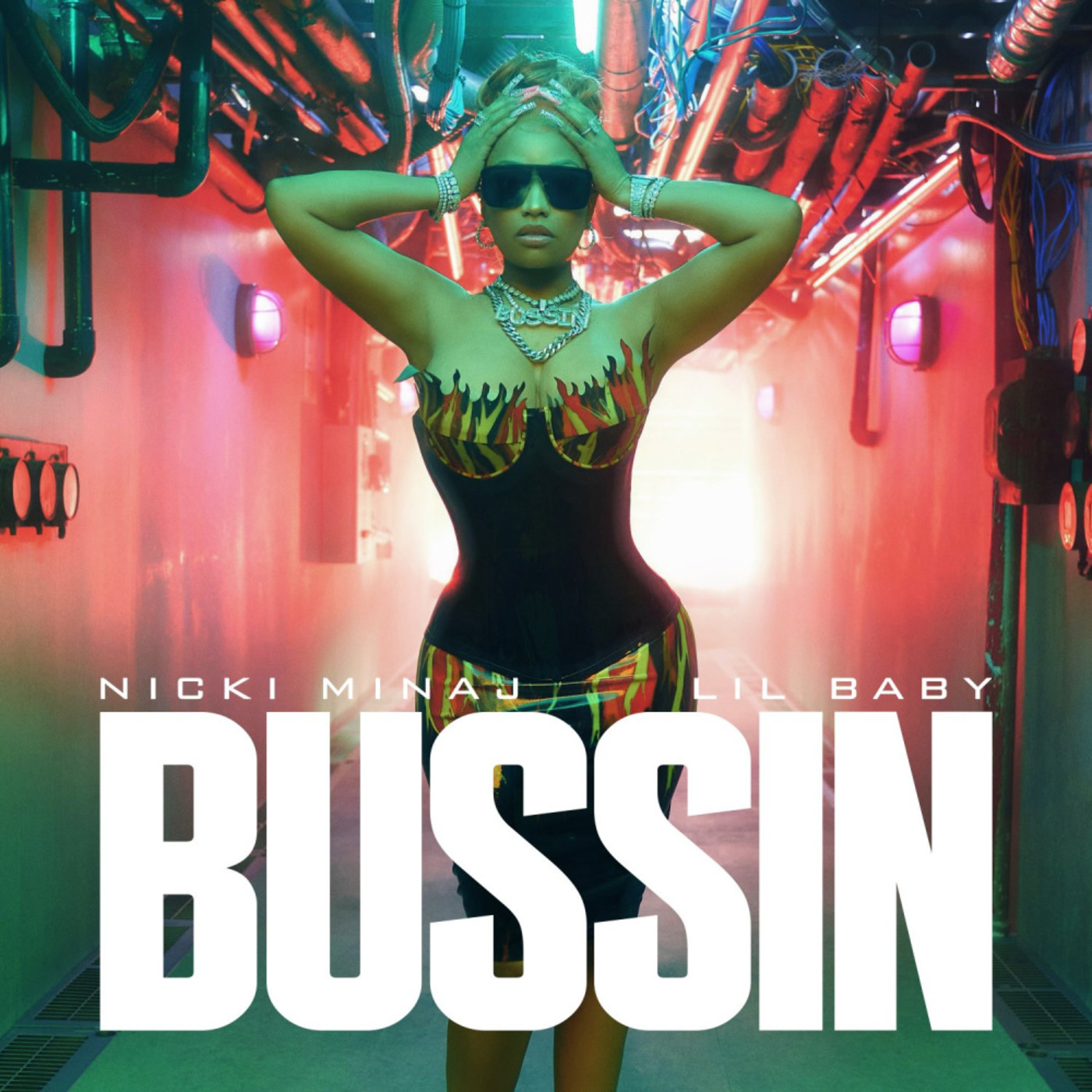 Nicki Minaj & Lil Baby Bussin cover artwork