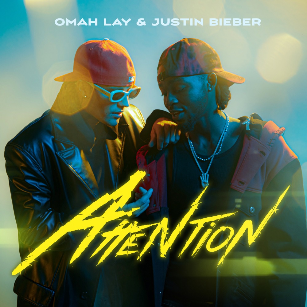 Omah Lay ft. featuring Justin Bieber attention cover artwork