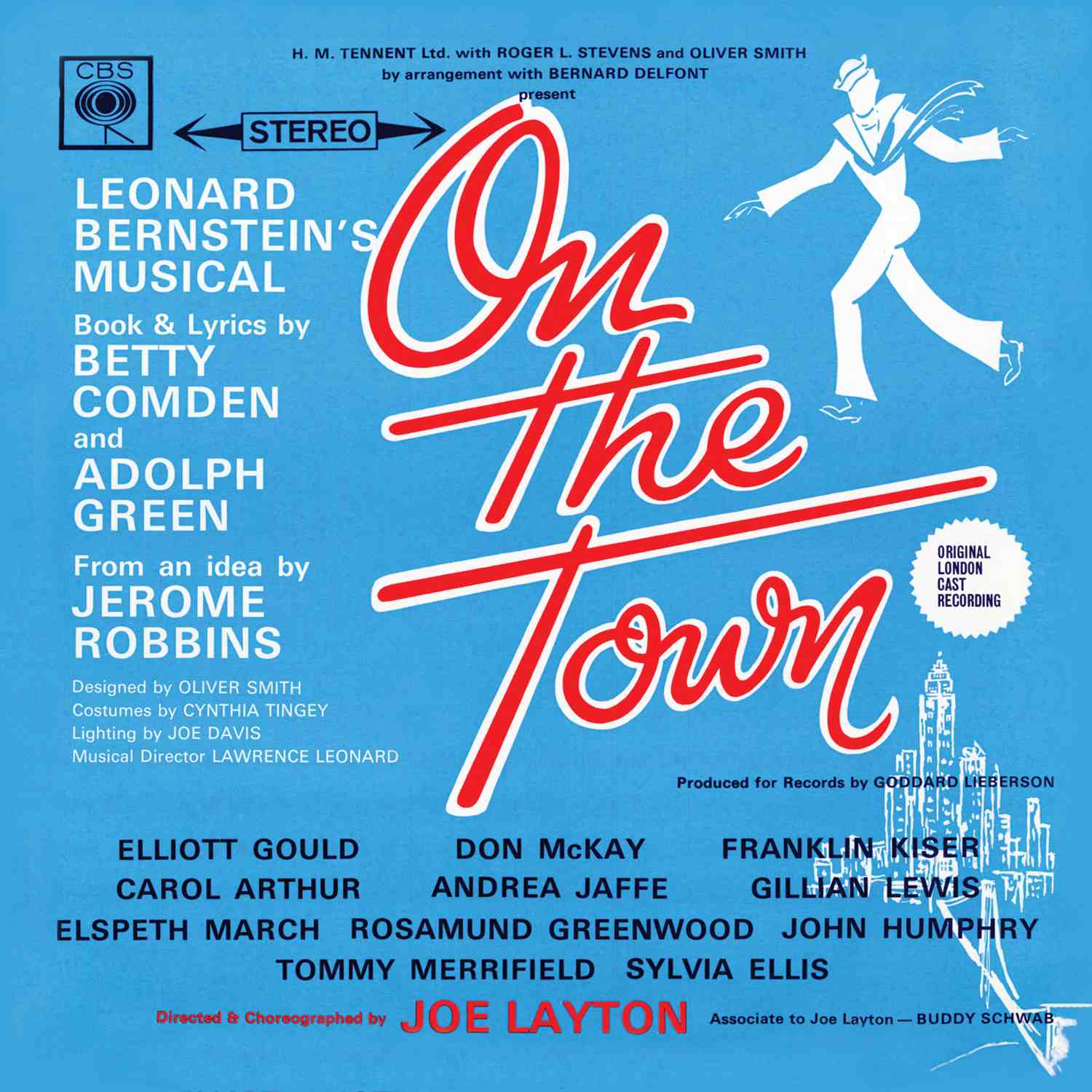 Leonard Bernstein On the Town (Broadway Cast Recording) cover artwork