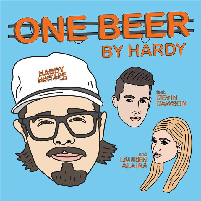 HARDY ft. featuring Lauren Alaina & Devin Dawson One Beer cover artwork
