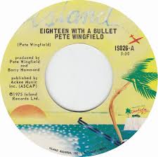 Pete Wingfield — Eighteen With a Bullet cover artwork