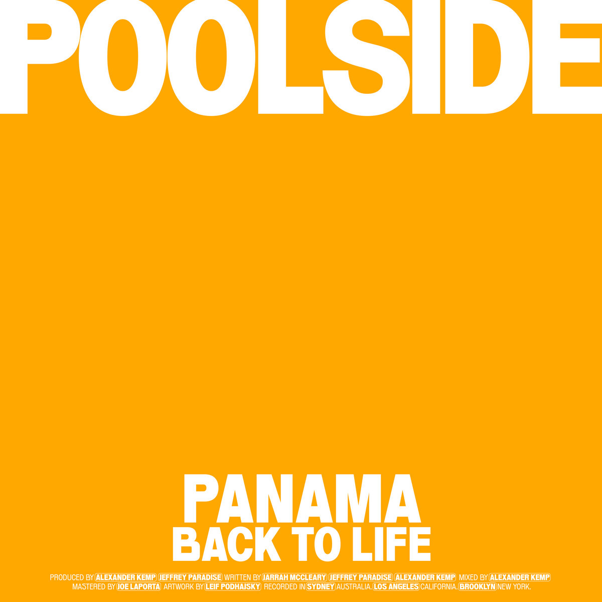 Poolside & Panama Back to Life cover artwork