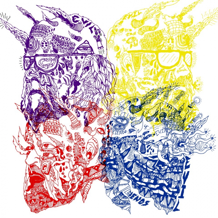 Portugal. The Man Purple Yellow Red and Blue cover artwork