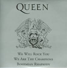 Queen — We Will Rock You/We Are the Champions cover artwork