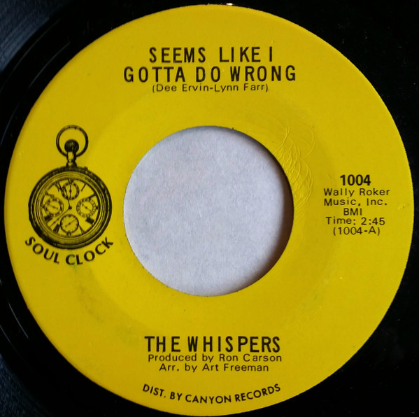The Whispers — Seems Like I Gotta Do Wrong cover artwork