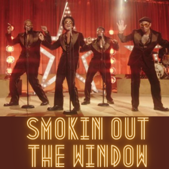 Bruno Mars ft. featuring Anderson .Paak 𝚂mokin&#039; Out The Window cover artwork
