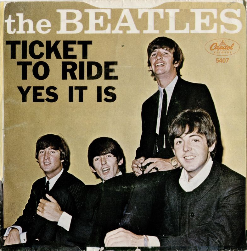 The Beatles Ticket to Ride cover artwork