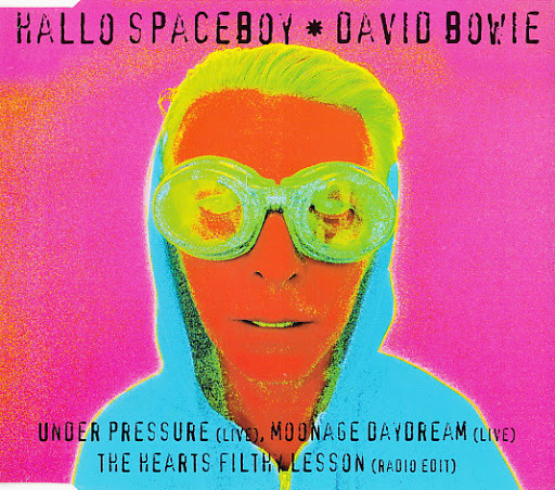 David Bowie ft. featuring Pet Shop Boys Hallo Spaceboy cover artwork