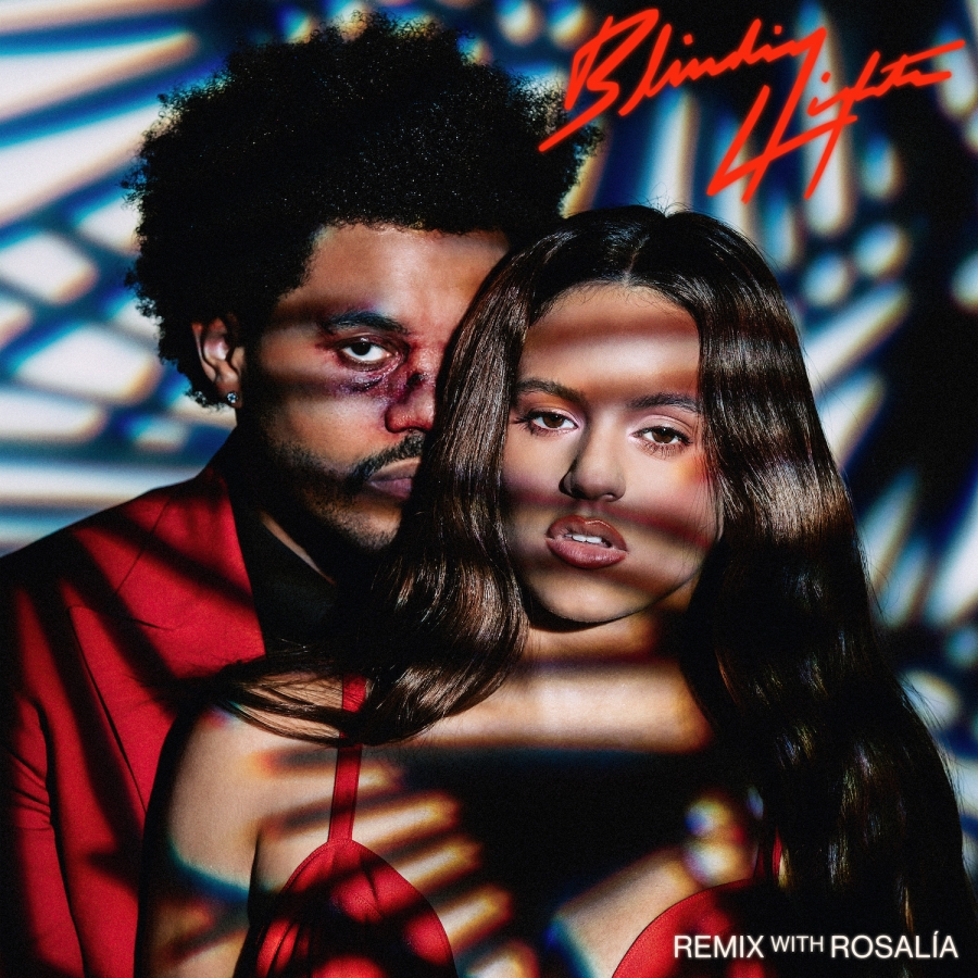 The Weeknd & ROSALÍA Blinding Lights (Remix) cover artwork