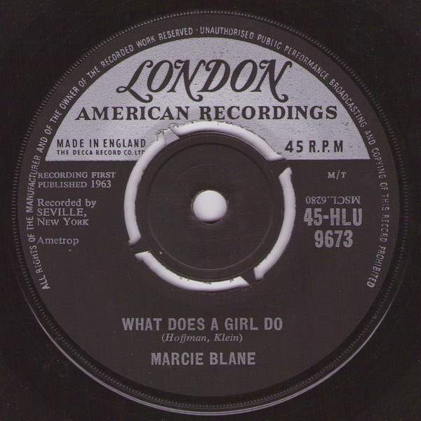 Marcie Blane — What Does a Girl Do? cover artwork