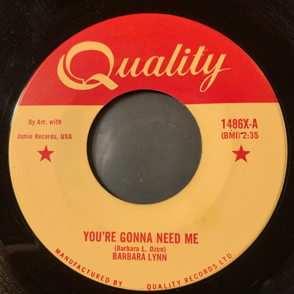Barbara Lynn — You&#039;re Gonna Need Me cover artwork